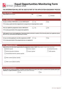Equal Opportunities Monitoring Form