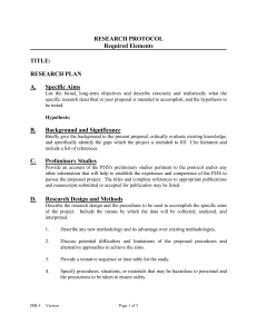 Sample Research Protocol - Office of Human Research