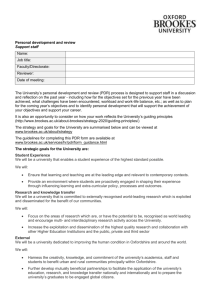 Support staff PDR form - Oxford Brookes University