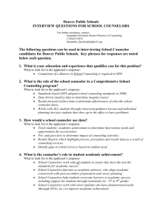 Interview Questions - School Counseling