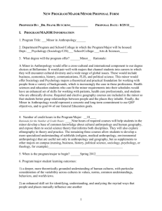 Attachment A - Proposal Anthropology Minor