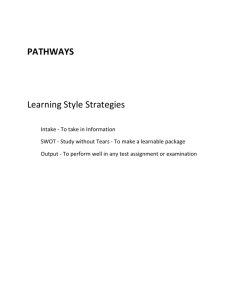 Learning Style Strategies