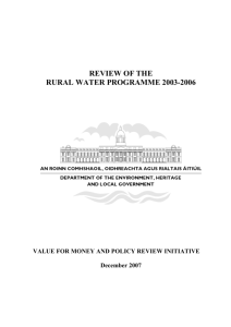 Rural Water Strategic Plans - Department of Environment and Local