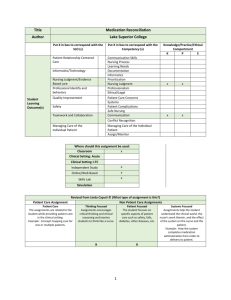 Medication Reconciliation UPDATED 2014