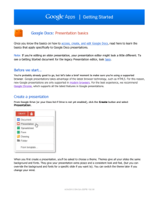 Google Presentations (Powerpoint) Guide