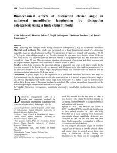 Biomechanical effects of distraction device angle in unilateral