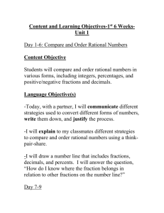 Content and Language Objectives-1st 6 Weeks