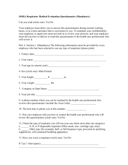 form employee test health questionnaire respirator medical series file studylib