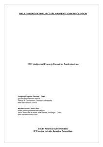2011 Intellectual Property Report for South America