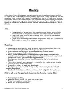 Reading Policy - Barnburgh Primary School