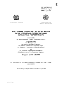 IV. The Exercise and Management of IP Rights in Electronic