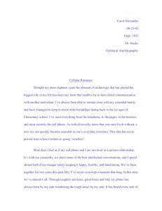 Technical Autobiography First Draft