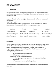 Fragments Word Doc - MDC Faculty Home Pages