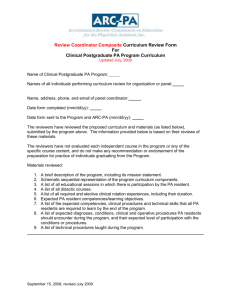 Curriculum Review Form - Arc-Pa