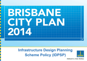 Infrastructure Design Planning Scheme Policy (IDPSP)