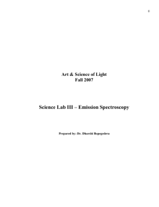 Lab 3 Emission Spectroscopy