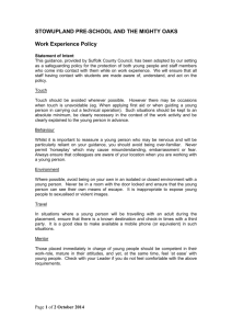 Work Experience Policy 2014 - Stowupland Pre