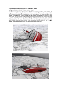 Cruise ship sinks in Antarctica`s record breaking ice season