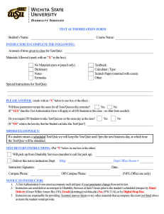 a Test Authorization Form