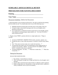 SCHOLARLY ARTICLE Discussion guide and evaluation sheet
