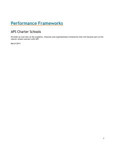 Performance Frameworks APS Charter Schools Provides an