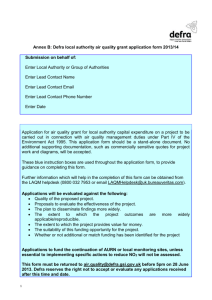 Application Form for the 2013 to 2014 Grant Programme