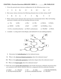 ELECTRON CONFIGURATION & OCTET RULE WORKSHEET