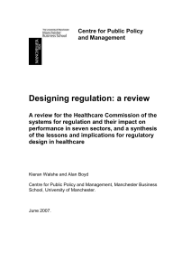 Designing regulation: A review