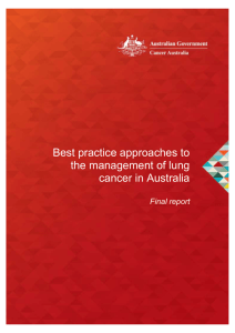 Principles for best practice management of lung