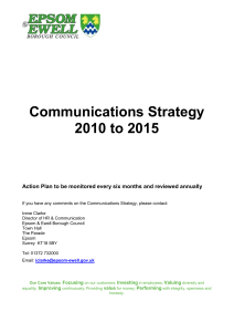 1. The Communications Strategy - Epsom and Ewell Borough Council