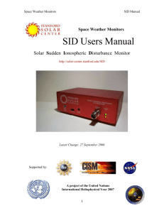 Space Weather Monitors - Stanford Solar Center
