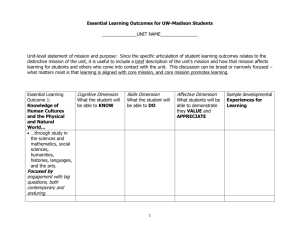 Essential Learning Outcomes for UW