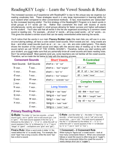 VIEW Phonics & Reading Rules Description Page