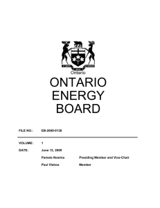 Full Transcript - Ontario Energy Board