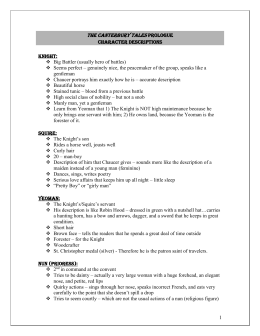 Canterbury Tales Questions