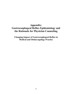 Gastroesophageal Reflux Epidemiology and the Rationale for