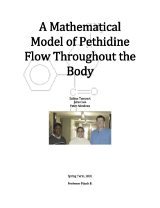 A Mathematical Model of Pethidine Flow Throughout the Body