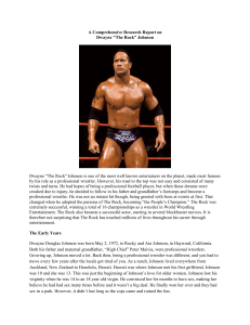 A Comprehensive Research Report on Dwayne "The Rock