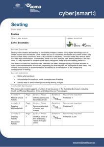 Sexting (DOC 8.9MB) - Office of the Children`s eSafety Commissioner