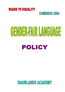 gender-fair language and equal opportunities