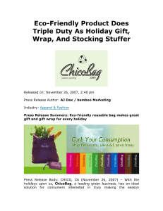 Eco-Friendly Product Does Triple Duty As Holiday Gift, Wrap, And