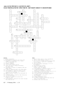 Sheet 5 Crossword
