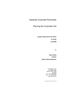Separate Corporate Personality