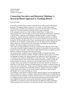 Connecting Narrative and Historical Thinking