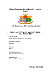 Clinical Specialist Radiographer - Mammography