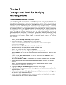 Chapter 3: Concepts and Tools for Studying Microorganisms