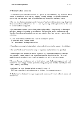 7-2 Extinction and Biodiversity Loss Worksheet