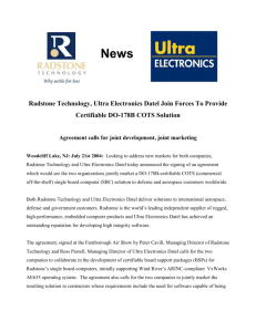 21/07/2004 Ultra Electronics Datel and Radstone Technology join