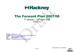 The Forward Plan 2007/08