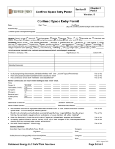 Confined Space Entry Permit - (SEMS) Portal